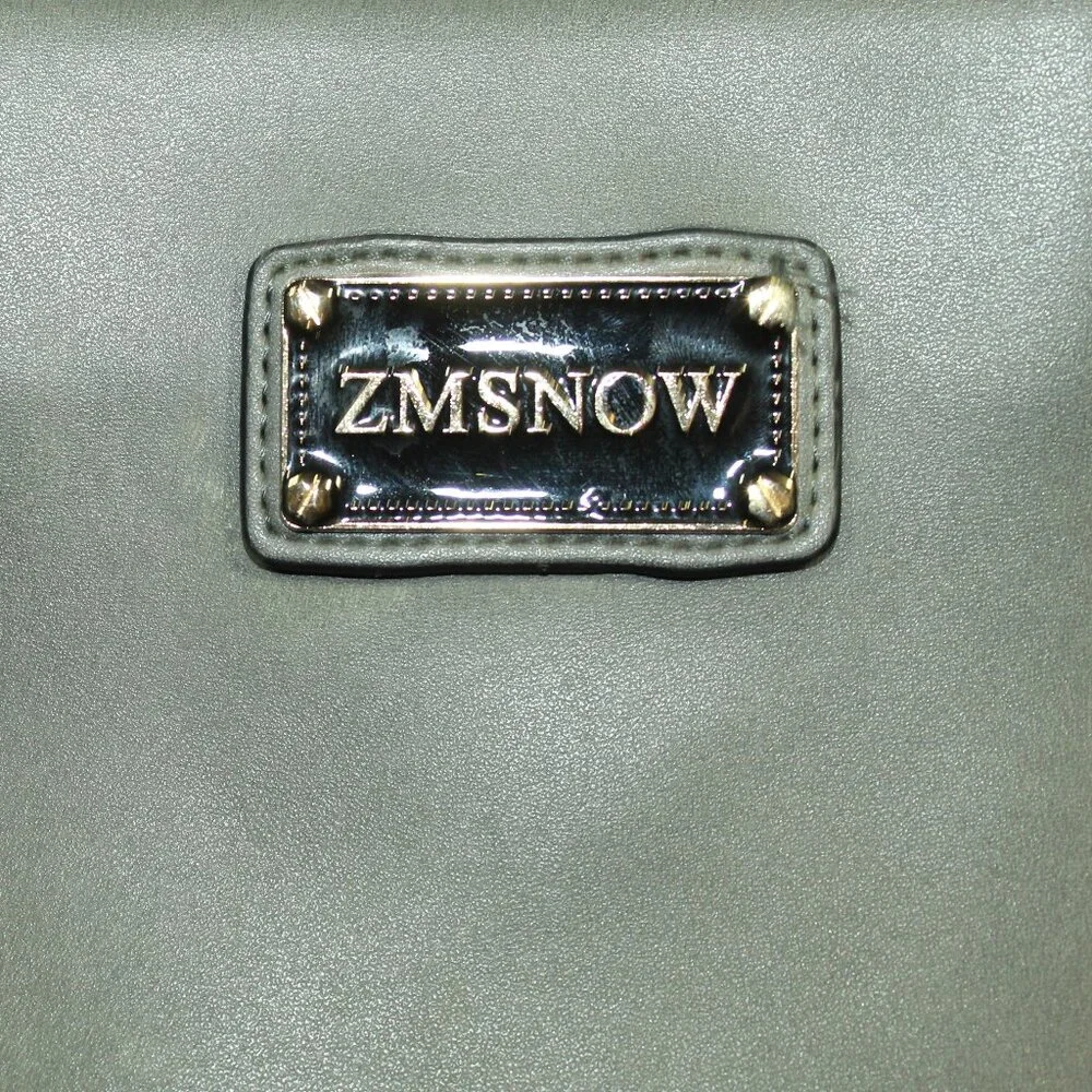 ZMSNOW Womens Laptop Tote Handbag Gray Synthetic Leather 16 X 11